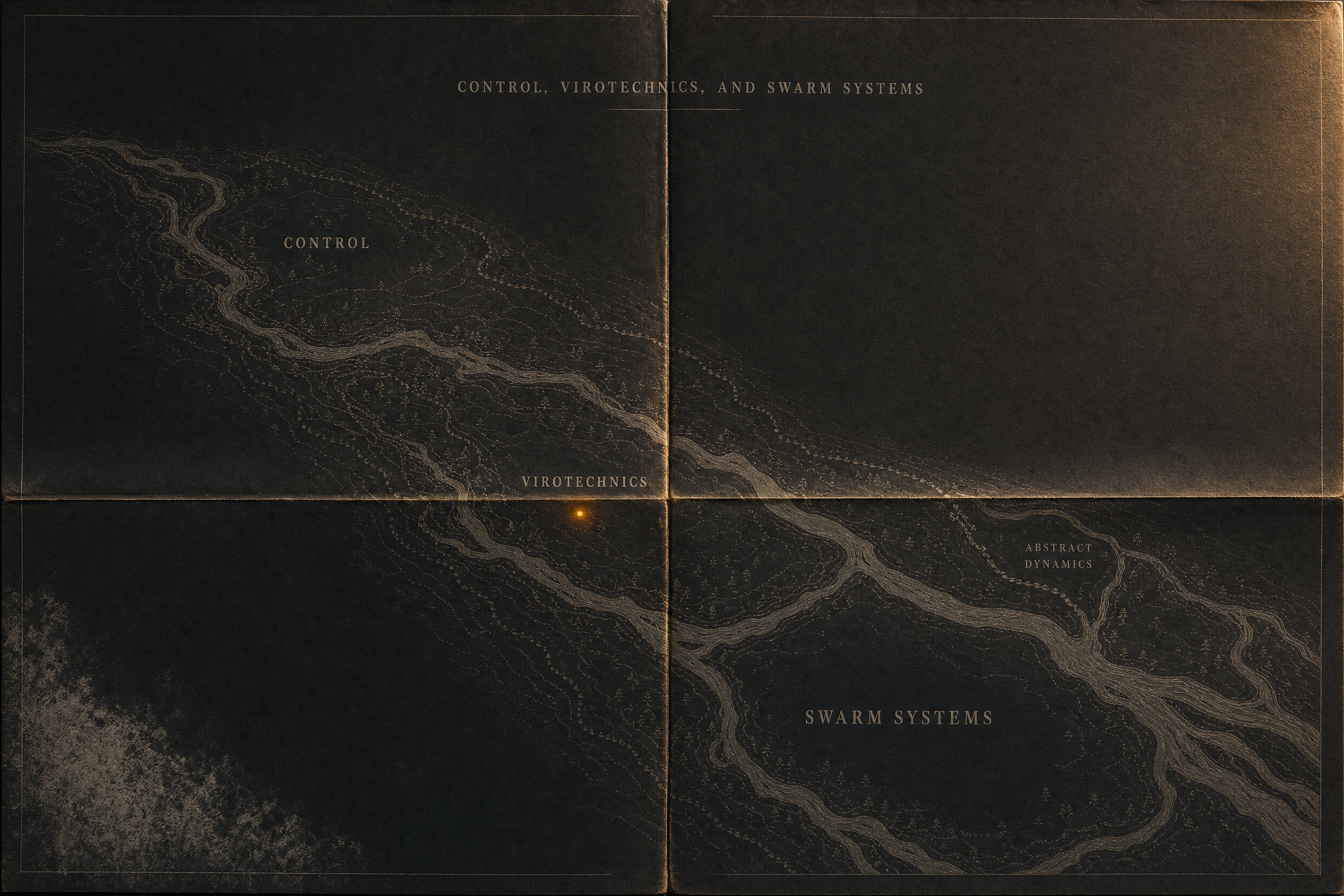 section cluster map for Control Virotechnics And Swarm Systems: Hyperstition, Amy Ireland, Nick Land, Control Virotechnics And Swarm Systems: public editions and anchor texts
