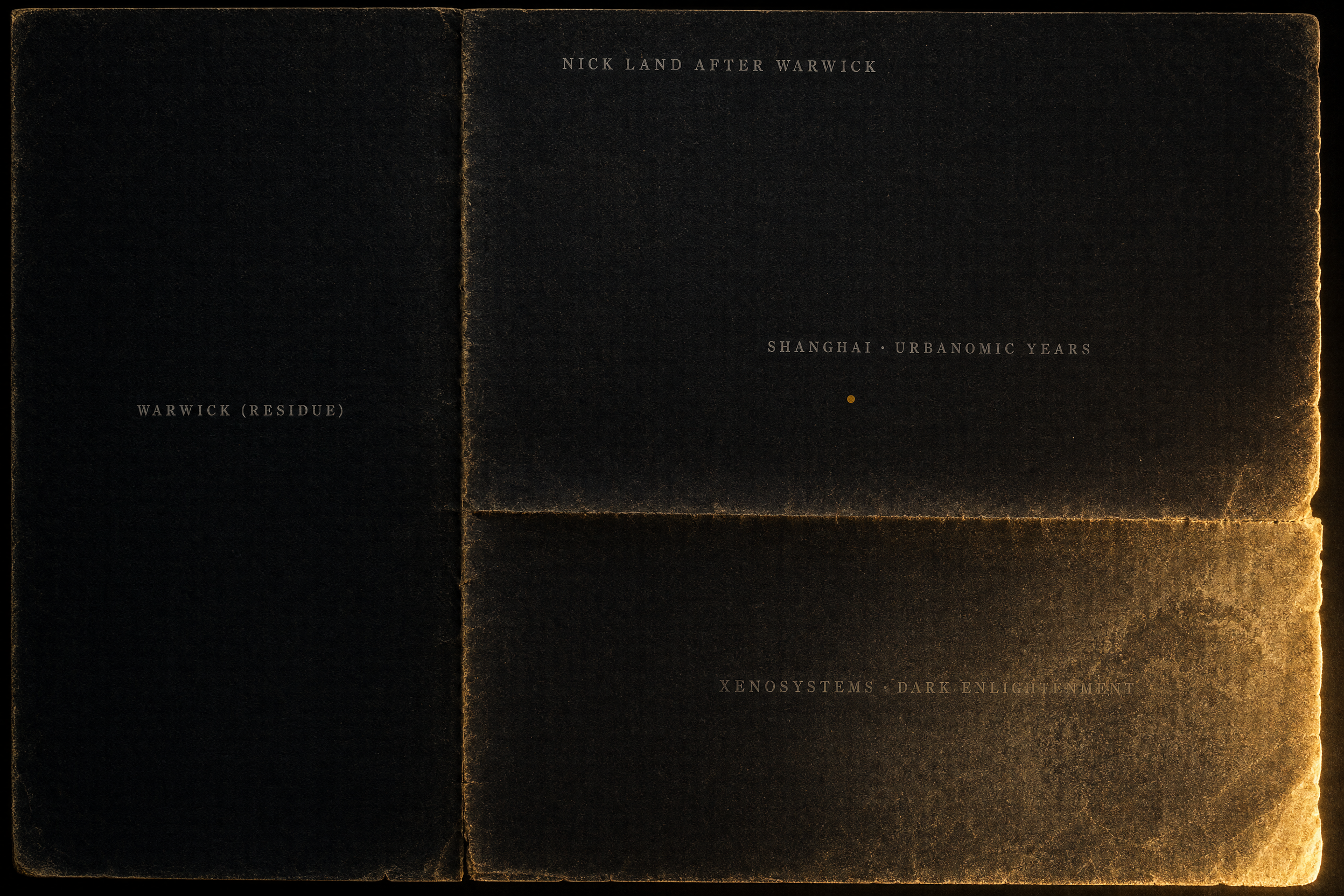 section cluster map for Nick Land After Warwick: Accelerationism, Nick Land, Amy Ireland, Nick Land After Warwick: public editions and anchor texts